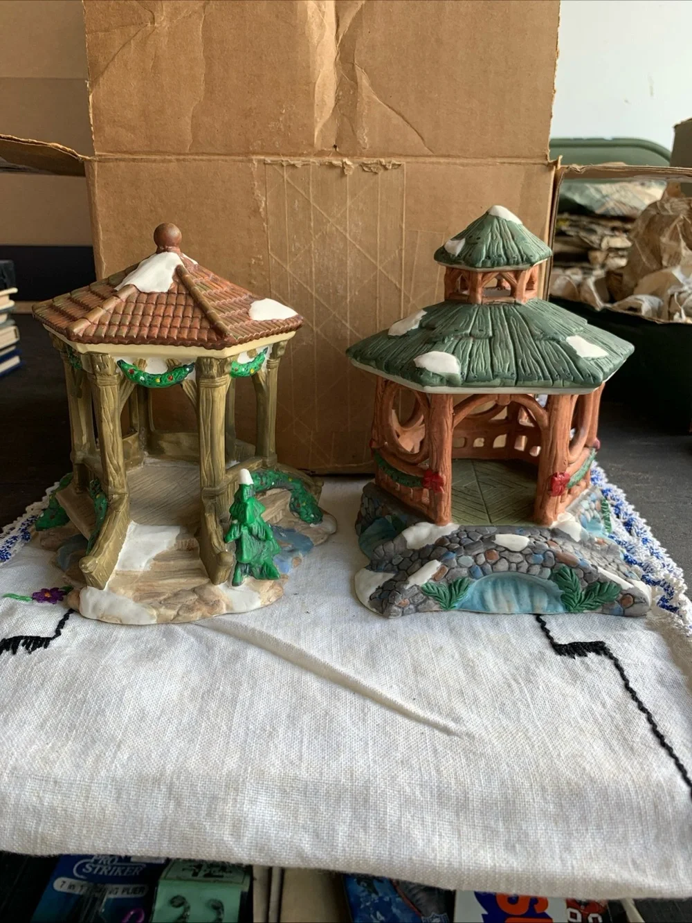 Old Ceramic Gazebo Figurines